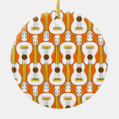 Vertikales Ukulele-Muster Keramik Ornament (Hinten)