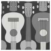 Vertikales Ukulele-Muster Stoff (Nahaufnahme)