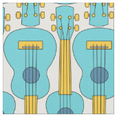 Vertikales Ukulele-Muster Stoff (Nahaufnahme)