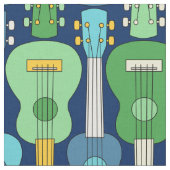 Vertikales Ukulele-Muster Stoff (Nahaufnahme)