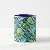 Vertikales Ukulele-Muster Tasse (Zentrum)