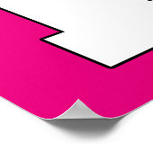 Vertikales Volleyball-Liebe-Farbposter Poster (Ecke)