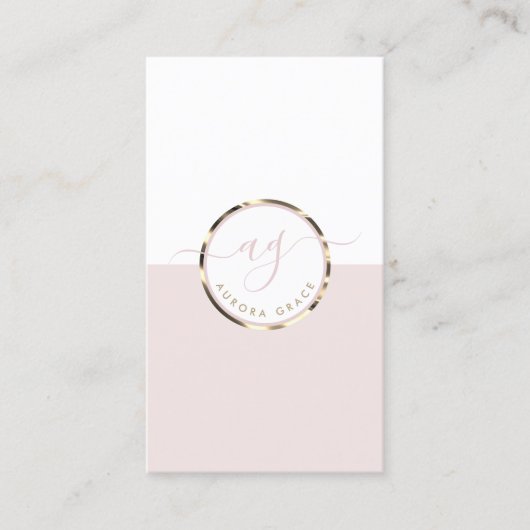 Vertikales White Gold Grace Visitenkarte (Vorderseite)