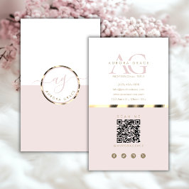 Vertikales White Gold Grace Visitenkarte