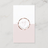 Vertikales White Rose Gold Grace Visitenkarte (Vorderseite)