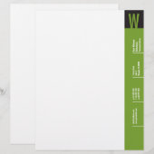 Vertikalitäts-Monogramm-Briefkopf Briefkopf (Vorne/Hinten)