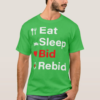 Vertrag Bridge Bidding Duplicate Card Game Player T-Shirt