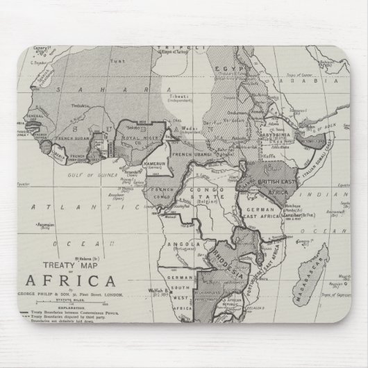 Vertrag-Karte von Afrika Mousepad (Vorne)