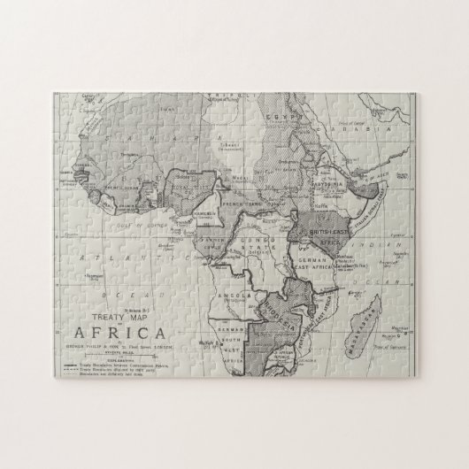 Vertrag-Karte von Afrika Puzzle (Horizontal)
