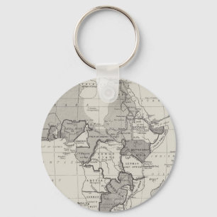 Vertrag-Karte von Afrika Schlüsselanhänger