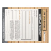 Vertrag über die Zuhause-Renovierung von Carpenter Notizblock (Vorderseite)