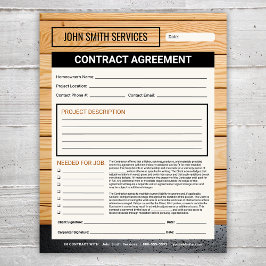 Vertrag über die Zuhause-Renovierung von Carpenter Notizblock