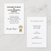 Vertragsausweis  visitenkarte (Vorne/Hinten)