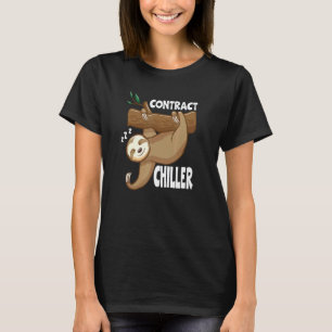 Vertragskälter Ironie Faultier T-Shirt