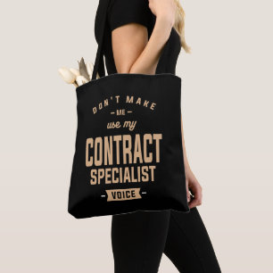 Vertragsspezialist Funny Job Beruf Tasche