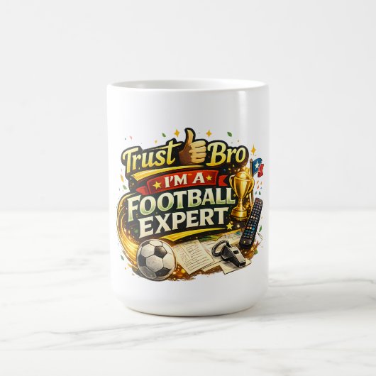 Vertrau mir Bruder ich bin ein Fußball Experte Lus Kaffeetasse (Mittel)