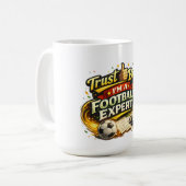 Vertrau mir Bruder ich bin ein Fußball Experte Lus Kaffeetasse (Vorderseite Links)