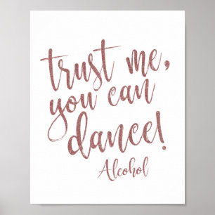 Vertrau mir, du kannst Rose Gold Glitter Schild ta