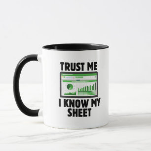Vertrau mir, ich kenne mein Blatt, lustiges Gesche Tasse