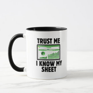 Vertrau mir, ich kenne mein Blatt, lustiges Gesche Tasse
