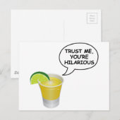 Vertrau mir -Tequila Postkarte (Vorne/Hinten)