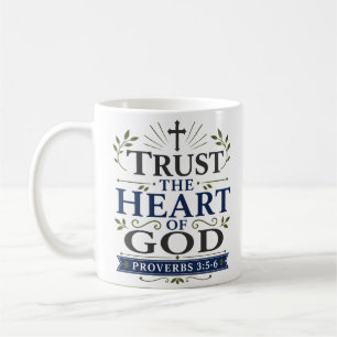 Vertraue auf das Herz Gottes Christlicher Glaube B Kaffeetasse