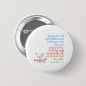 Vertraue auf den Herrn Bibelvers Button (Vorne & Hinten)