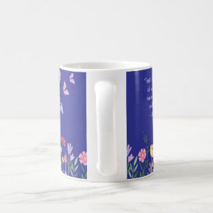 Vertraue auf den Herrn” Blumiger Bibelvers-Becher  Kaffeetasse