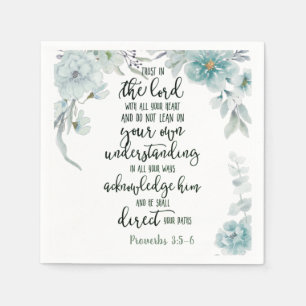 Vertraue auf den Herrn floral   Serviette