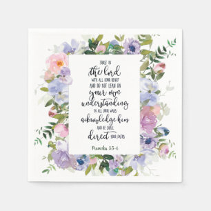 Vertraue auf den Herrn floral Serviette