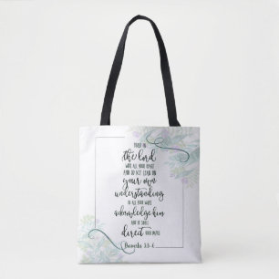 Vertraue auf den Herrn floral Tasche