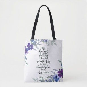 Vertraue auf den Herrn floral Tasche