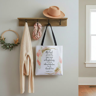 Vertraue auf den Herrn floral Tasche