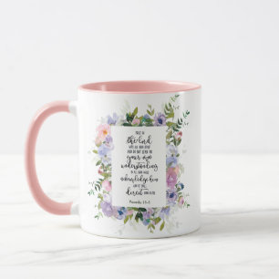 Vertraue auf den Herrn floral   Tasse