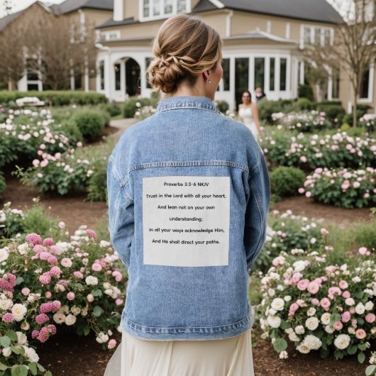 Vertraue auf den Herrn  Jeansjacke (Hochzeit Rückseite)