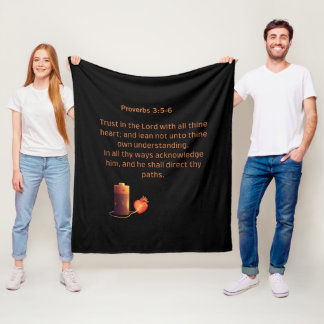 Vertraue auf den Herrn mit deinem ganzen Herzen Fleecedecke