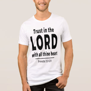 Vertraue auf den Herrn Sprüche 3 5 KJV Herren T-Sh Tri-Blend Shirt