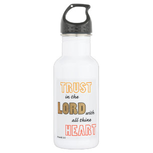 Vertraue auf den Herrn Sprüche Schrift Edelstahlflasche