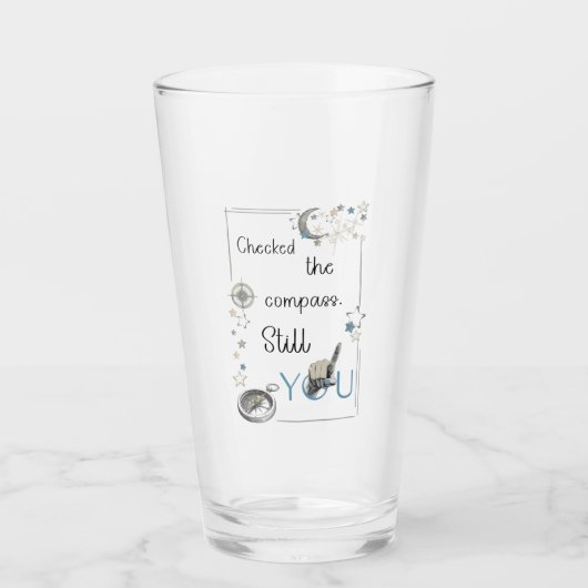 Vertraue deinem inneren Kompass. Selbstfürsorge-Af Glas (Vorderseite)