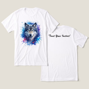 Vertraue Deinem Instinkt – Wolf Watercolor T-Shirt Tri-Blend Shirt