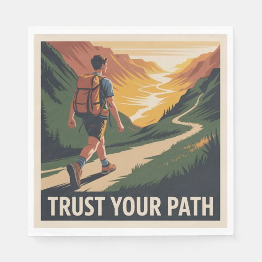 Vertraue deinem Weg Serviette (Vorderseite)