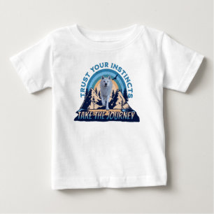 Vertraue Deinen Instinkten Arktischer Wolf Abenteu Baby T-shirt