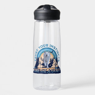 Vertraue Deinen Instinkten Arktischer Wolf Abenteu Trinkflasche