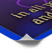 Vertraue dem Herrn mit deinem ganzen Herzen Poster (Ecke)