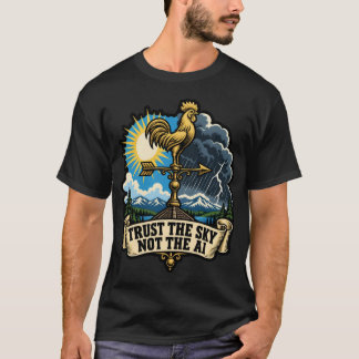 Vertraue dem Himmel, nicht der KI-Wetterweisheit T-Shirt