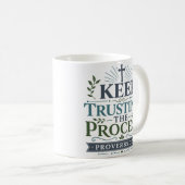 Vertraue dem Prozess Inspirierender Glaube Kaffeetasse (VorderseiteRechts)