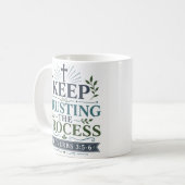 Vertraue dem Prozess Inspirierender Glaube Kaffeetasse (Vorderseite Links)