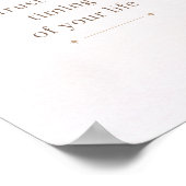 Vertraue dem Timing deines Lebens - Minimaler Spru Poster (Ecke)