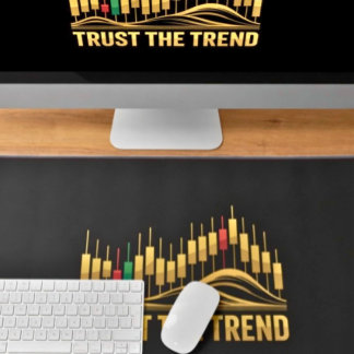 Vertraue dem Trend – Mindset-T-Shirt für Trader Schreibtischunterlage