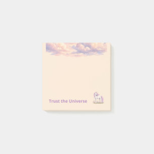 Vertraue dem Universum Ästhetik-Einhorn-Wolken Pos Post-it Klebezettel